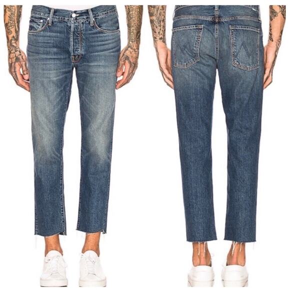 NWT Mother The Neat Ankle Step Men’s Jeans Bootcamp Straight Button Fly Size 30 - Picture 1 of 16